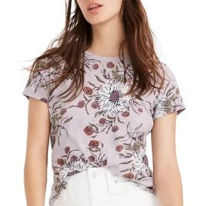 Madewell Lo-fi shrunken Painted Blooms tee
